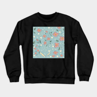 Floral Pattern Crewneck Sweatshirt